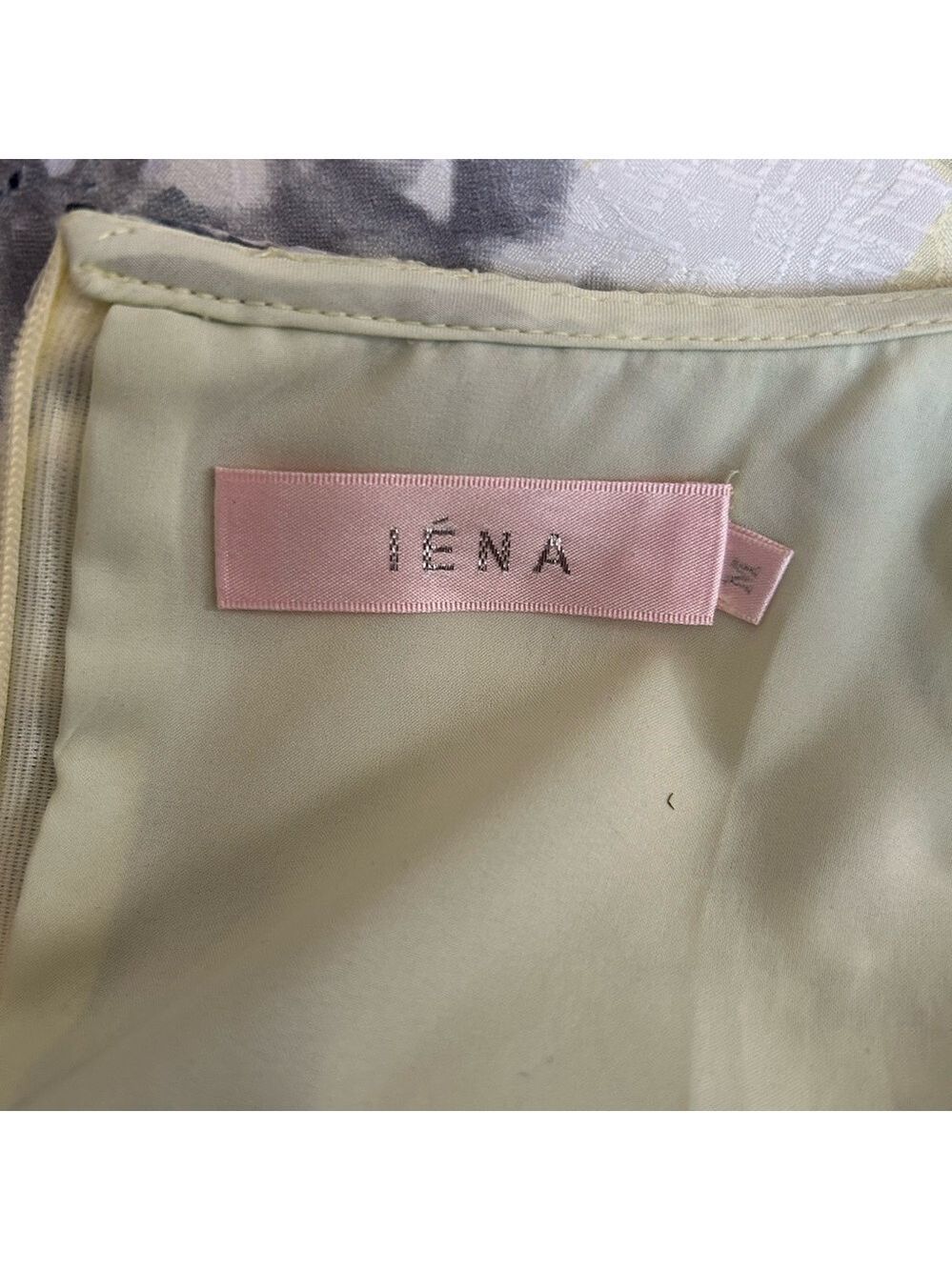 iena Retro Floral Mini Dress in Light Yellow and Gray size M - Picture 9 of 11